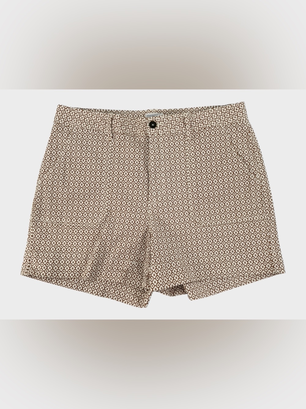 Market & Spruce Geometric Print High Rise Chino Shorts Preppy Resort 14